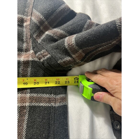 Jachs New York Shirt Jacket Mens Large Button Up Flannel Sherpa Wool Blend - Picture 3 of 13